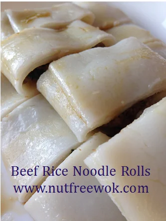 beef rice noodle roll Nut Free Wok