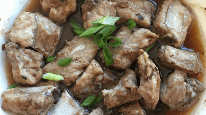 Steamed Spare Ribs with Black Bean Sauce