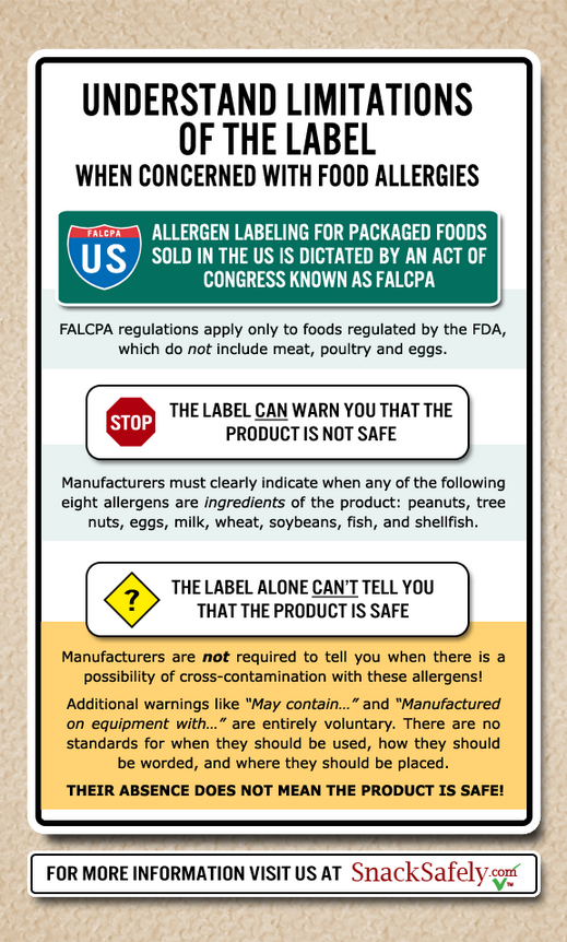 snack safely label graphic