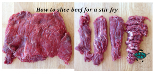 How to slice beef for a stir fry