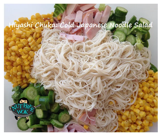 assembled hiyashi chuka salad recipe