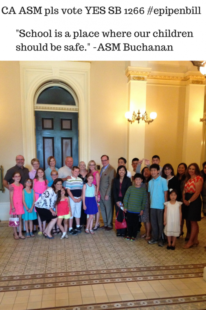 Happy advocates after June 25th Assembly Education Committee. Photo credit: aide from Senator Huff's office 