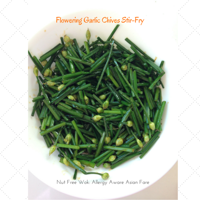 Garlic Chive Flowers Stirfry Nut Free Wok