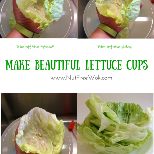 collage on how to make lettuce cups