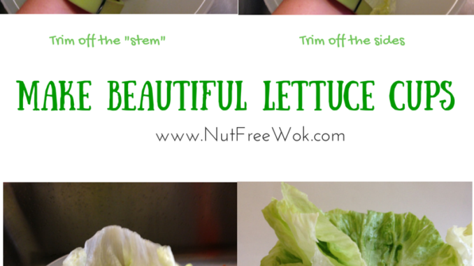 collage on how to make lettuce cups