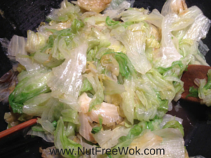 Stir fry lettuce with oyster sauce 2