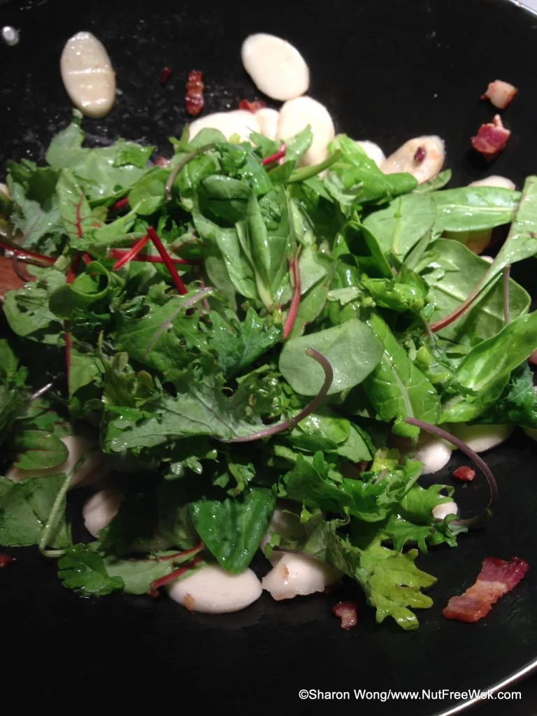 I used Trader Joe's Power of the Greens, but you can use any baby greens mix you like.