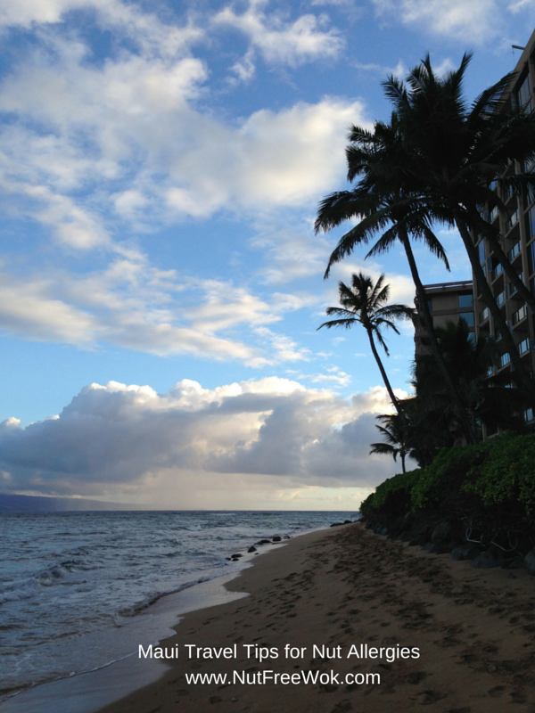 Early morning photo of a beach in Maui with clouds in the back ground