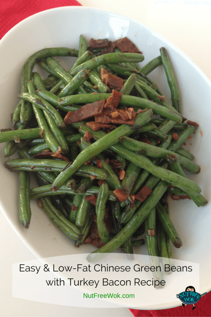 Easy & Low-Fat Chinese Green Beans with Turkey Bacon Recipe