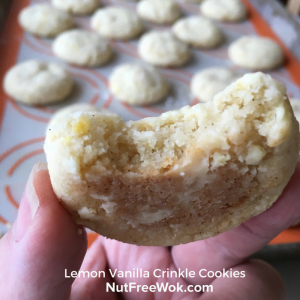 Lemon Vanilla Crinkle Cookies NutFreeWok.com