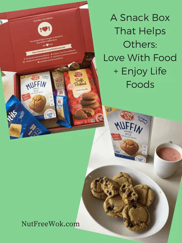 collage of snack box and a plate of muffins A Snack Box That Helps Others: Love With Food + Enjoy Life Foods