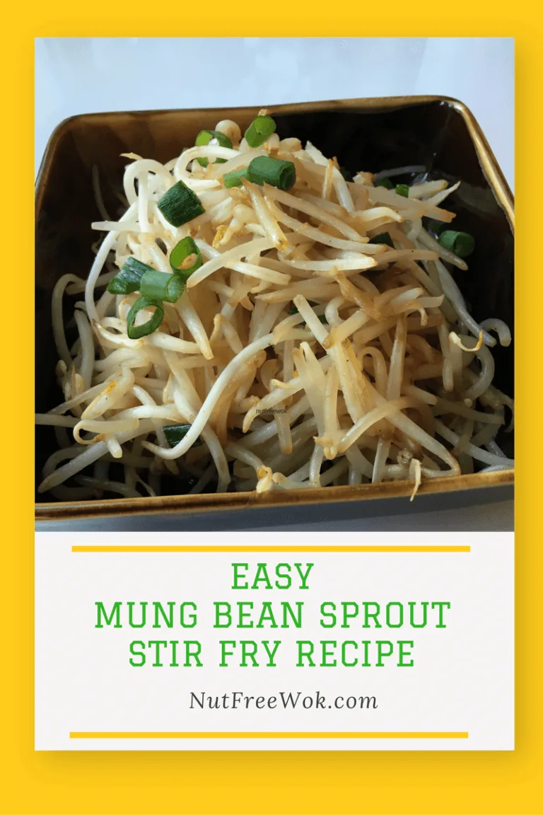 easy mung bean sprout in a brown square bowl