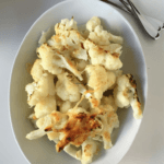 Cheesy roasted cauliflower recipe & meal plan