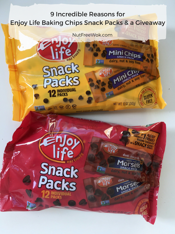 Enjoy Life Baking Chips Snack Packs package