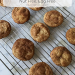 egg free, nut free snickerdoodles cool on a cooling rack