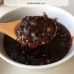 Red bean soup with glutinous black rice dessert nut free wok