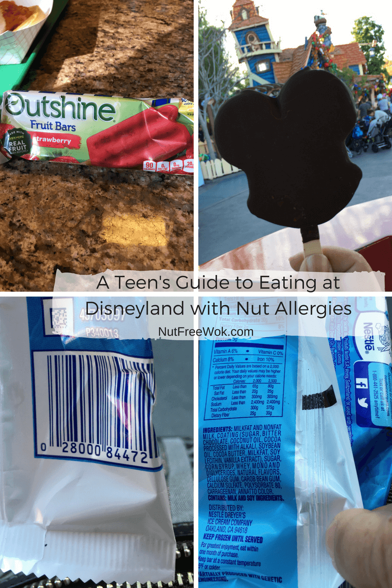 frozen treats snack cart teen guide disneyland nut allergy