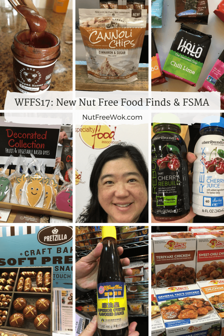 collage of WFFS17 nut free food finds