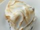 An allergy friendly aquafaba baked Alaska that has been browned with a kitchen torch that is ready to eat! #eggfree #nutfree