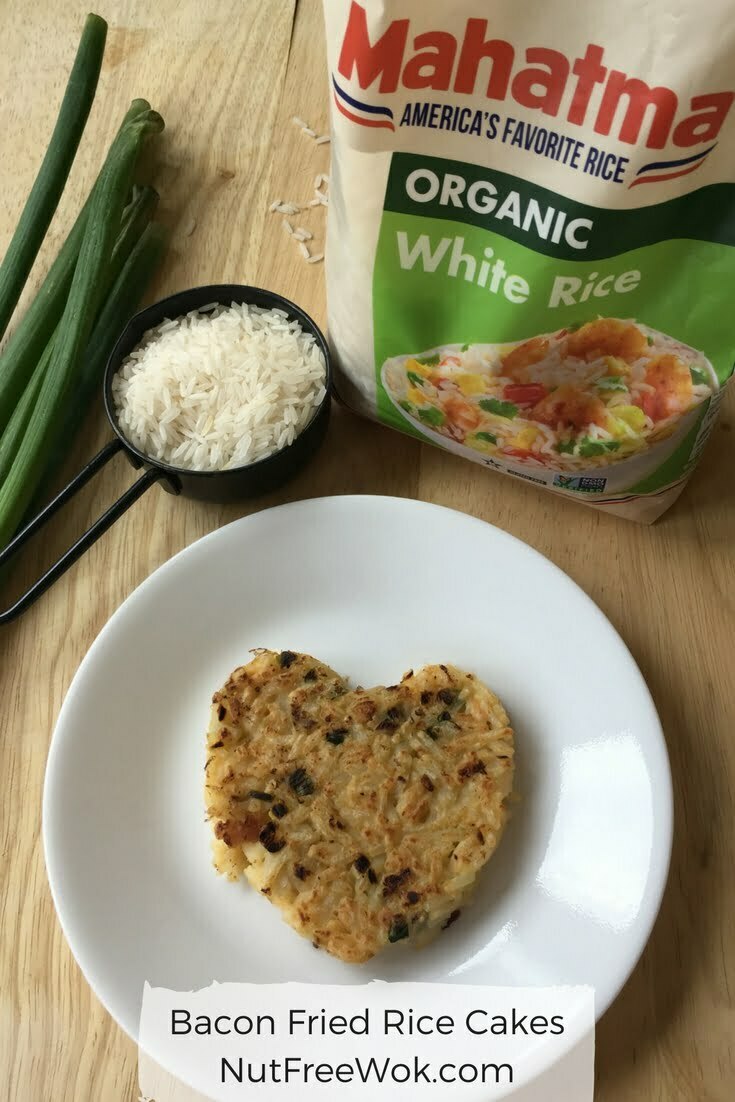 A bacon fried rice cake by Nut Free Wok