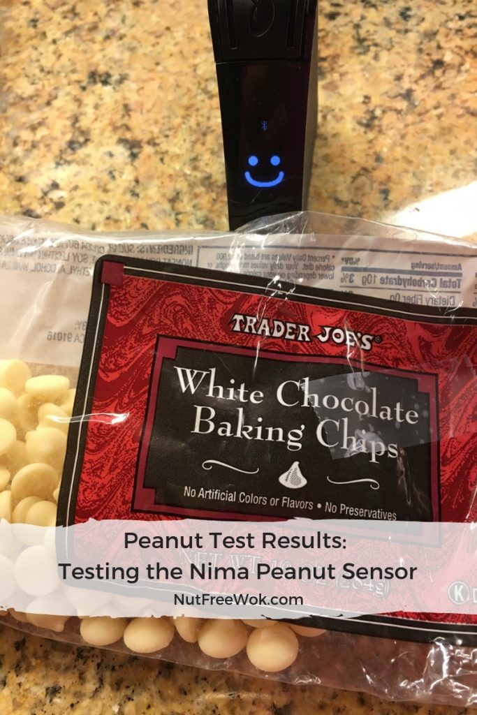 Nima Peanut test results trader joe's white chocolate chip :)