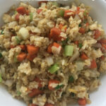 Bowl of Easy Vegetable Fried Rice with Egg