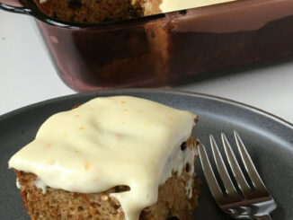 Nut Free Carrot Cake with Orange Cream Cheese Frosting Recipe by Nut Free Wok