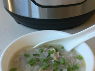 Chicken congee made in the Instant Pot recipe by Nut Free Wok