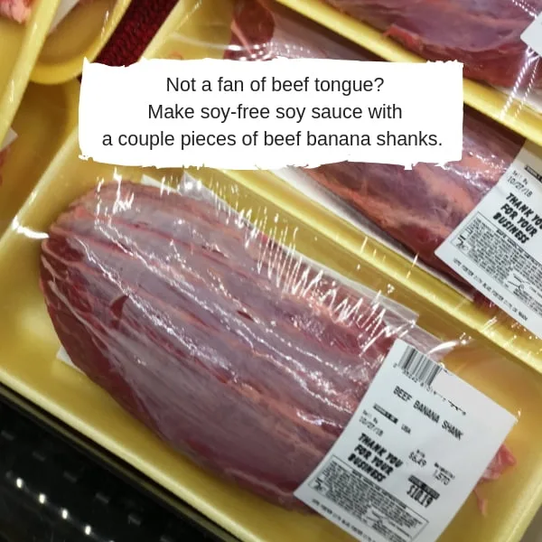uncooked beef banana shanks can be used as a beef tongue substitute