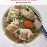 Chinese Potstickers with Napa Cabbage Carrot Soup & Crazy Cuizine Review