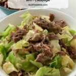 Instant Pot Kalua Pork with cabbage in a large serving bowl.