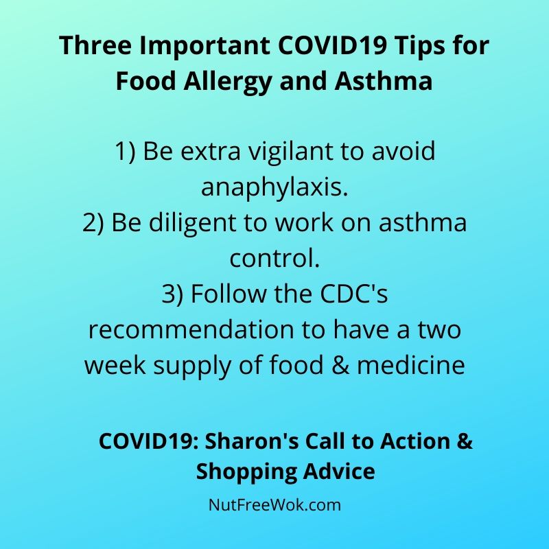 Three important COVID19 tips for food allergy and asthma