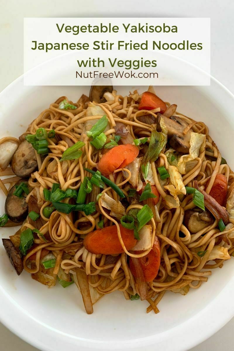 Vegetable Yakisoba Japanese Stir Fried Noodles with Veggies - Nut Free Wok