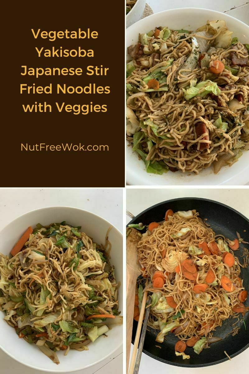 Yakisoba with veggies cooked by different family members