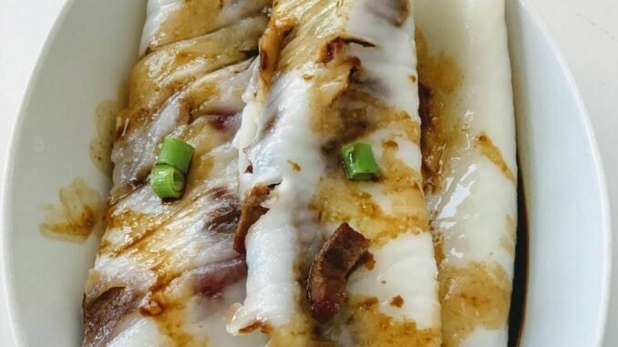 Make Tasty Char Siu Rice Rolls With a Pizza Pan - Nut Free Wok