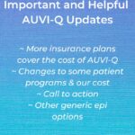 important and helpful Auvi-Q update in white letters on a blue ombre background with a summary of topics