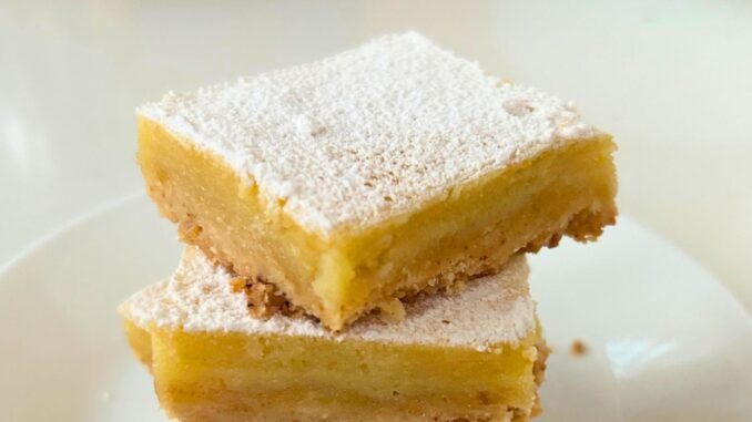 close up of meyer lemon bar