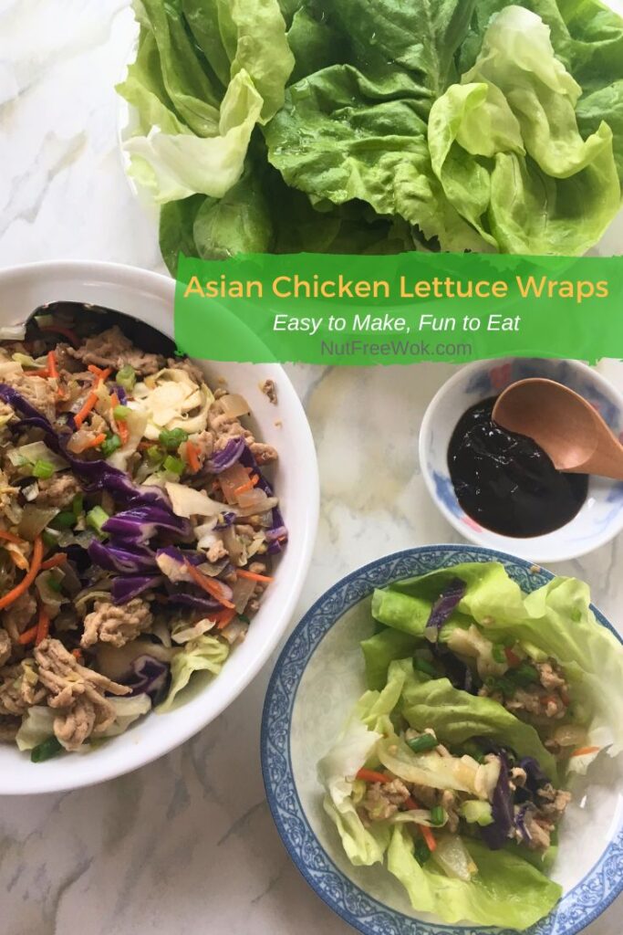 asian chicken wraps ready to assemble
