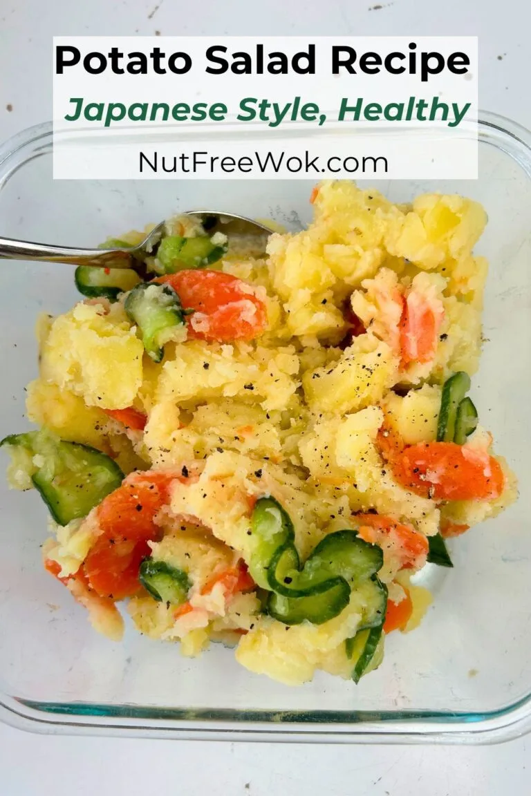 potato salad in a glass container