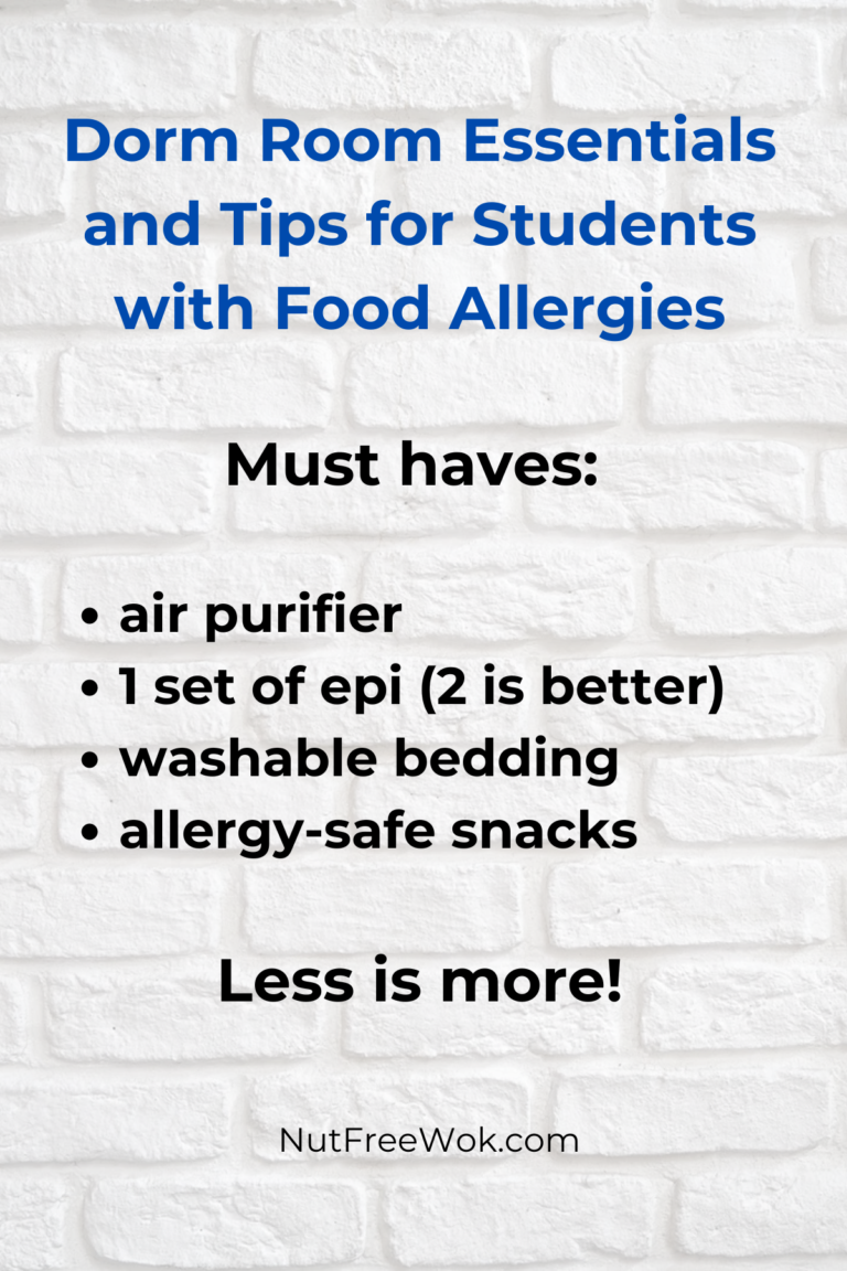 short list of must have dorm room essentials for college students with food allergies