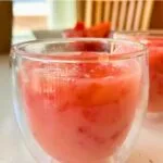 watermelon yakult drink in a glass