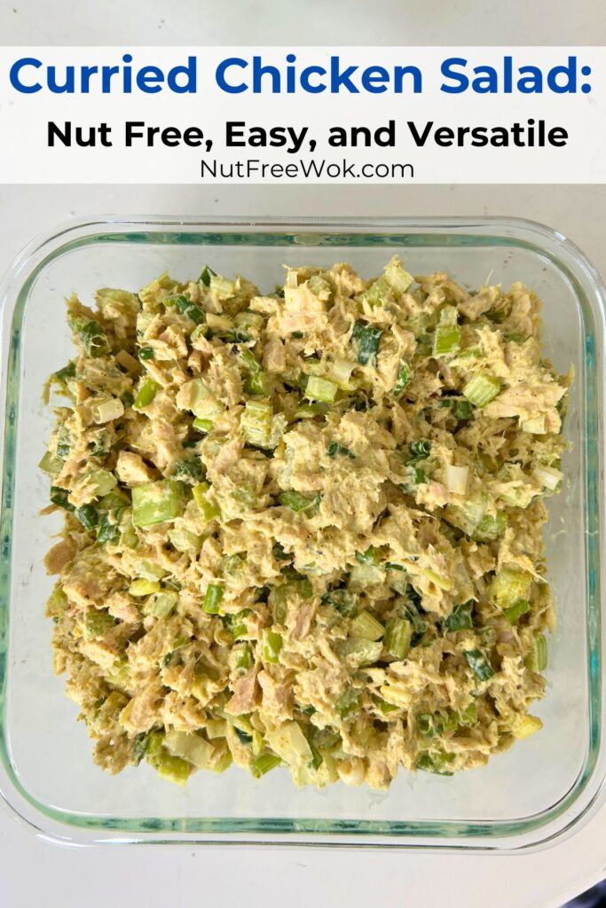 Curried chicken salad in a container