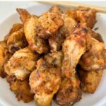 air fryer chicken wings in a serving plate