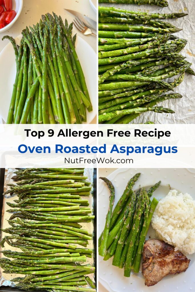 collage of oven roasted asparagus