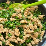 stir fried ground chciken and diced green beans chow nup nup recipe