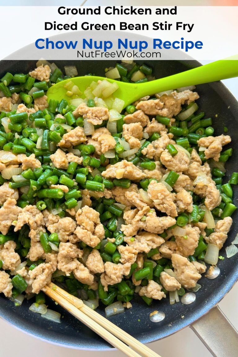 stir fried ground chciken and diced green beans chow nup nup recipe